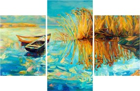 Kép - Tó csónakokkal (90x60 cm)