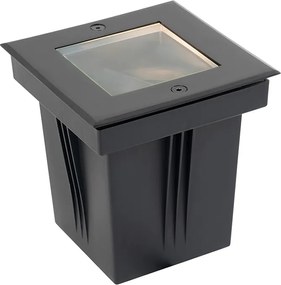 4 darabos modern fekete, állítható, IP65-ös talajba süllyeszthető spotlámpa szett - Oneon