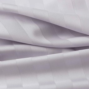 Goldea körgumis damaszt lepedő - világosszürke csíkos 120 x 200 cm