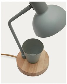 Mentazöld asztali lámpa fém búrával (magasság 37 cm) Katia – Kave Home