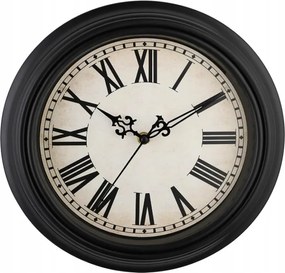 Retro falióra ketyegésmentes fekete 40cm R5