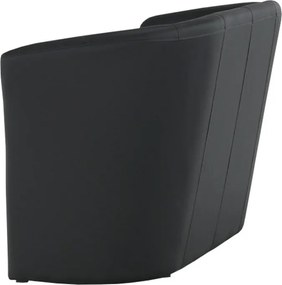 Klub duplafotel, fekete textilbőr, CUBA