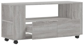 szürke sonoma színű szerelt fa TV-szekrény 102x34,5x43 cm