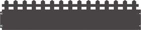 vidaXL Gyepszegélyek 10 pcs Fekete 103 x 0,05 x 22 cm Acél