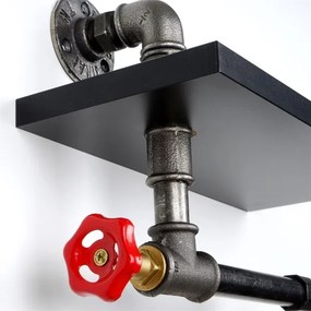 Vécépapír tartó polccal BORU fekete