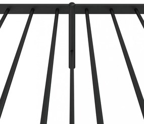 fekete fém ágykeret fejtámlával 90 x 190 cm