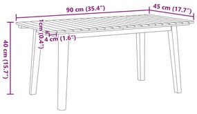 Kávézóasztal 90x45x40 cm Tömör Akácfából