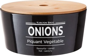 KARLTON BROS. hagymatároló Ø 22 cm, fekete