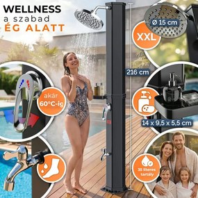 HAVANA szolár zuhany fedéllel, 35 l, fekete Casaria