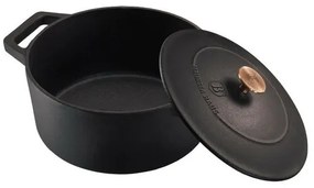 Berlinger Haus Öntöttvas edény fedővel Black Rose Collection, 20 cm