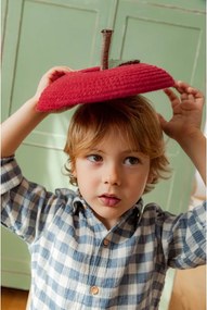 Piros textil játéktároló kosár ø 28x20 cm Apple – Lorena Canals