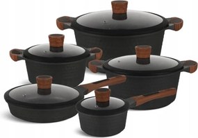 Edénykészlet márvány serpenyővel 10 részes gáz indukciós