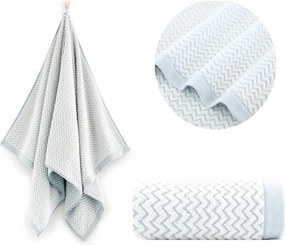 Törölköző 70x140 halszálka mintás Lahti kék