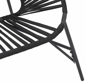 fekete polyrattan kerti tojás szék