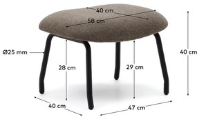 Barna puff Belina – Kave Home