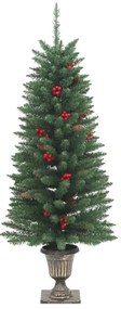 2 db zöld műkarácsonyfa 100 db LED-del 120 cm
