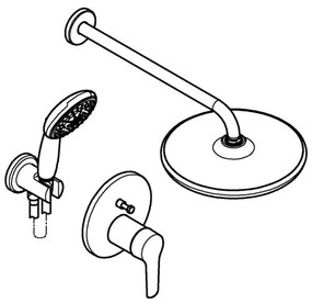 GROHE 25292000 - Falba süllyeszthető zuhanyrendszer START VITALIO START 250, króm