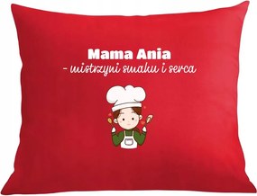 Párna párnahuzat Anyák napjára Anya neve az ízek és a szív mestere Ajándék