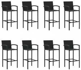9 részes fekete kerti bárszett