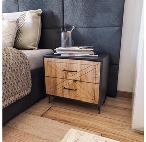 FELICITA éjjeli szekrény 55x50 cm fekete/barna