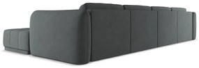 Sötétszürke sarokkanapé Hoku – Makamii