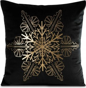 Karácsonyi díszpárnahuzat Jancsi 45x45 cm arany-fekete