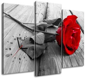 Gario Órás falikép Vörös Rózsa - 3 részes Méret: 90 x 70 cm