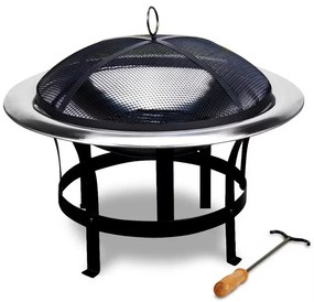 monzana® Rozsdamentes acél kandalló Ø75 cm