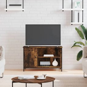 Füstös tölgyszínű szerelt fa TV-szekrény 80x40x50 cm
