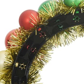 Karácsonyi labda koszorúk 2 pcs Sokszínű 33 x 33 x 7 cm