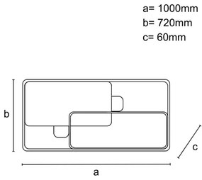 LED fényerőszabályozható mennyezeti lámpatest LED/280W/230V 3000-6500K + távirányító