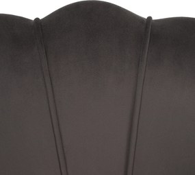 Art-deco stílusú fotel, szürkésbarna Velvet szövet/gold arany króm, NOBLEO