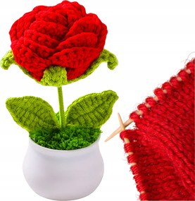 Rózsa Kézzel Készített Horgolt Virágok Dekoráció Rózsa Valentin Nap Ajándék