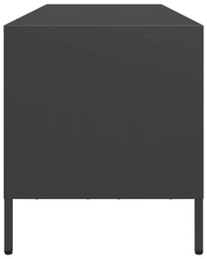 fekete hidegen hengerelt acél TV-szekrény 135 x 39 x 43,5 cm