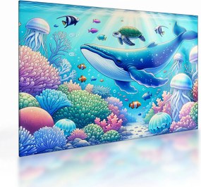 Üveg kép – Víz alatti világ (70x50 cm)