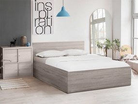 SOFIA ágy 120 x 200 cm, trüffel tölgy Ágyrács: Ágyrács nélkül, Matrac: Coco Maxi 19 cm matrac