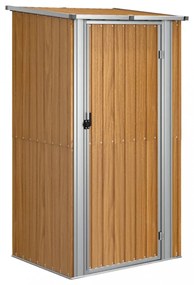 barna horganyzott acél kerti fészer 118,5 x 97 x 209,5 cm