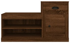 barna tölgyszínű szerelt fa cipősszekrény 100x42x60 cm