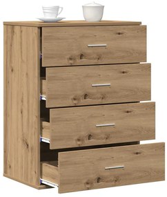 Széf fiókkal kézműves tölgy 60 x 39 x 80 cm Faanyag