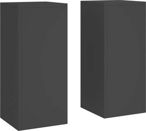 vidaXL Növényállvány 2 pcs Fekete 24 x 24 x 55 cm Acél
