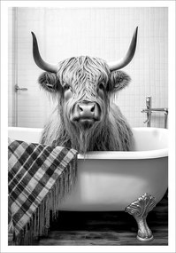 Poszter Keret Nélkül Fürdőszoba Wc bölény kád P2525_30x40