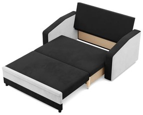 Hewlet kanapé, szövet anyag, fekete - fehér