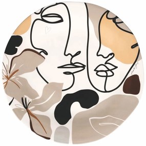 Face to Grey kerámia szervírozó tányér, ø 39 cm - VDE Tivoli 1996