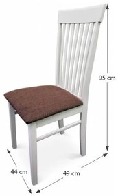 Étkezőszék Astre fehér + barna. 788355