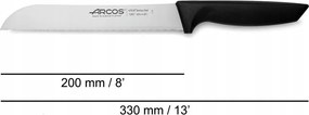 Niza fogazott kenyérvágó kés 200/332 mm hosszú