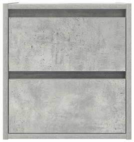 betonszürke falra szerelhető éjjeliszekrény 38x34x40 cm