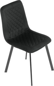 Étkezőszék, fekete, bársony szövet, DCL-973 BK4