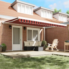 Automatikus behúzható napellenző narancssárga és barna 450x300 cm