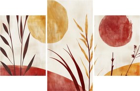 Kép - Növények és körök (90x60 cm)