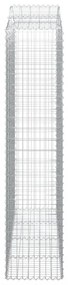 2 db íves horganyzott vas gabion kosár 200x50x220/240 cm